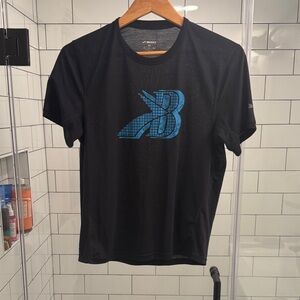 Brooks Black T-Shirt with Blue Graphic